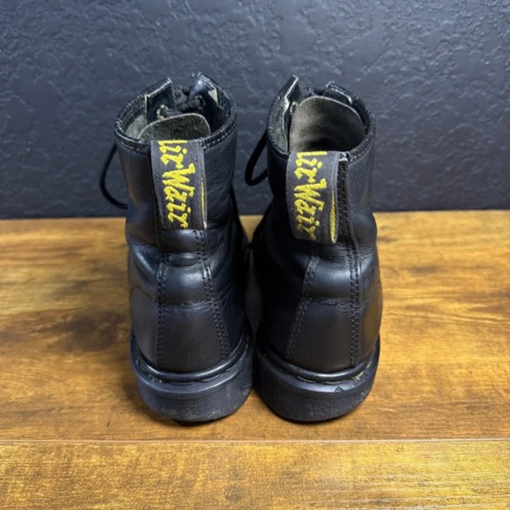 Dr. Martens 1460 Vintage Black Leather Lace Up Boots Mens 8 Made‎ in England